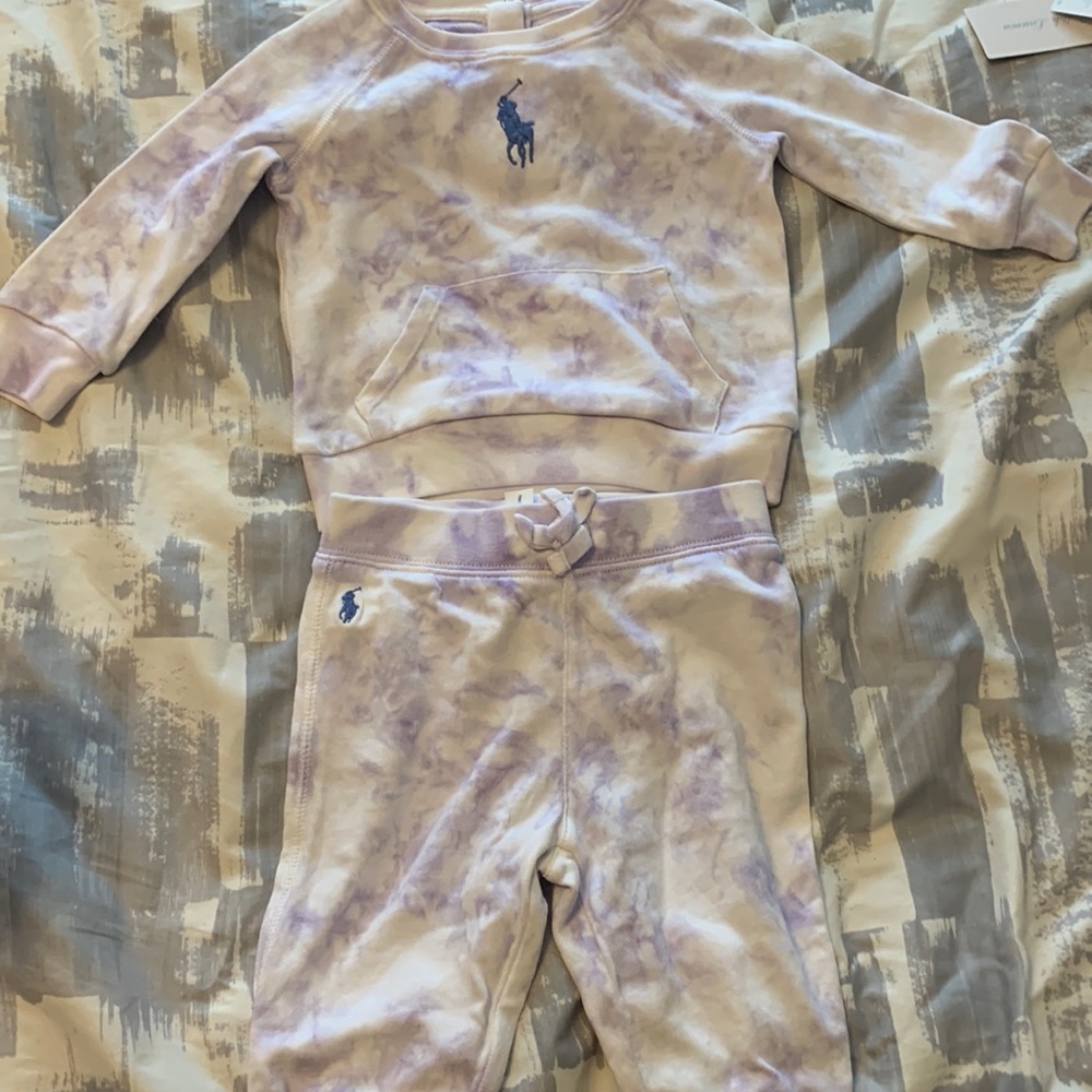 Tie dye two piece sweat set